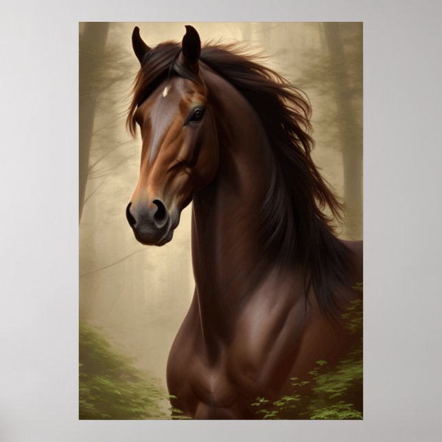 Affiche Beau Cheval Majestueux (Devant)