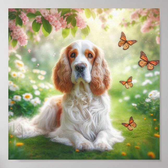 Affiche beau Clumber Spaniel (Devant)
