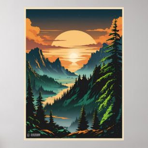 Affiche Beau coucher de soleil