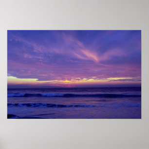 Affiche Beau coucher du soleil : Plage de mission, San