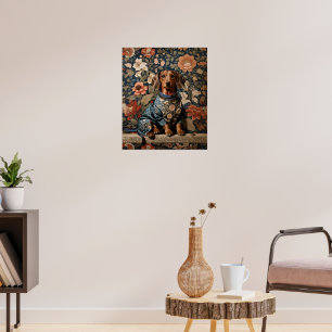 Affiche Beau Dachshund Brown Portrait Dachshund