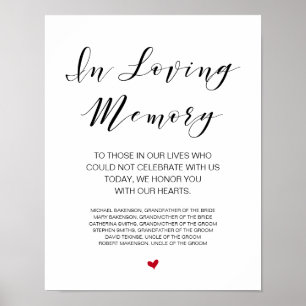 Affiche Beau En Souvenir Affectueux, table commémorative n