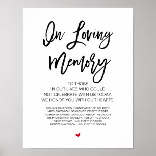 Affiche Beau En Souvenir Aimant, Table commémorative noire