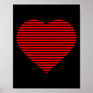 Affiche Beau Grand Coeur Rouge Saint Valentin Garçons Fill