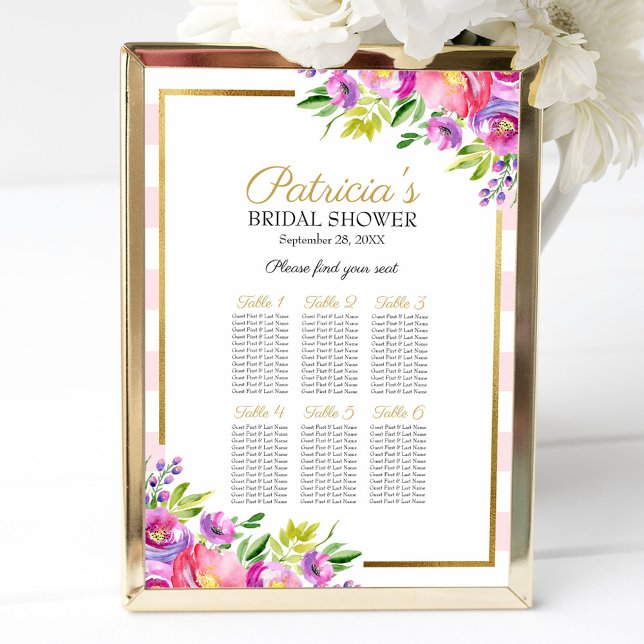 Affiche Beau Graphique de Sièges pour Réception de Mariage (Créateur téléchargé)
