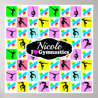 AFFICHE BEAU GYMNASTIQUE BUTTERFLY DESIGN