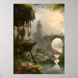 Affiche Beau Imaginaire de la rivière Bridge