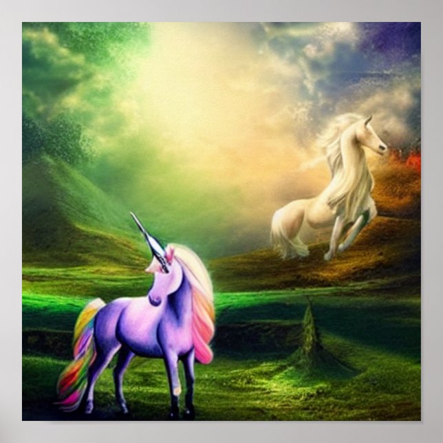 Affiche Beau Imaginaire Unicorne - Mythical Creature (Devant)