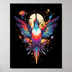 Affiche Beau Jour des terres d'observation des oiseaux de
