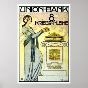 Affiche Beau jugendstil autrichien Art Nouveau