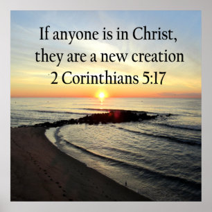 AFFICHE BEAU LEVER DE LEVER 2 CORINTHIANS 5:17 DESIGN