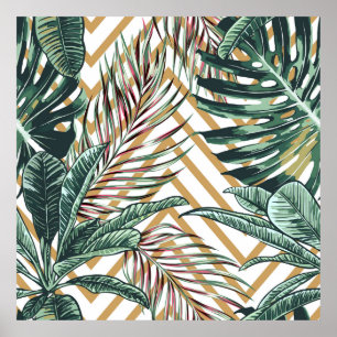 Affiche Beau motif floral transparent arrière - plan avec