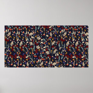 Affiche Beau motif vintage Floral dans la variété