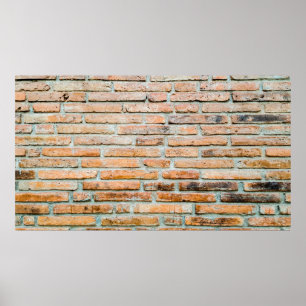 Affiche Beau mur de briques Vieux classique abstrait, arch