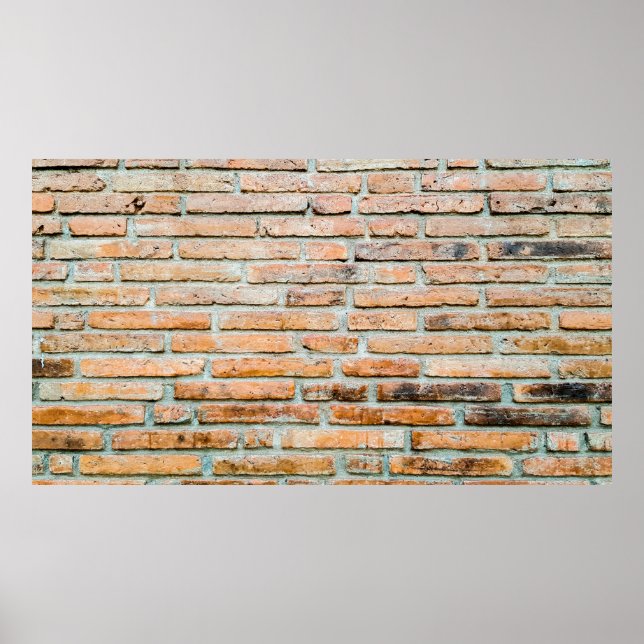 Affiche Beau mur de briques Vieux classique abstrait, arch (Devant)
