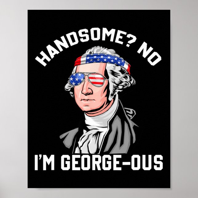 Affiche Beau No George Washington 1776 Funny 4th Of Ju (Devant)