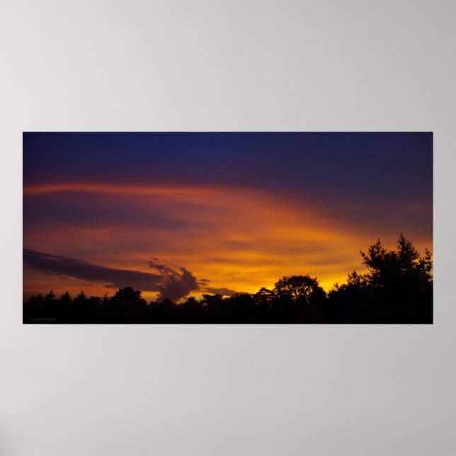 Affiche Beau panorama de coucher de soleil (Devant)