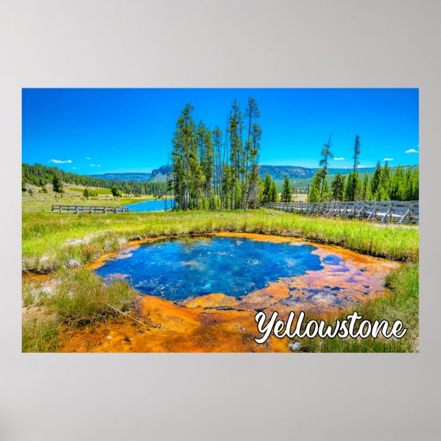 Affiche Beau parc national de Yellowstone, États-Unis (Devant)
