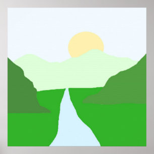 Affiche beau paysage art