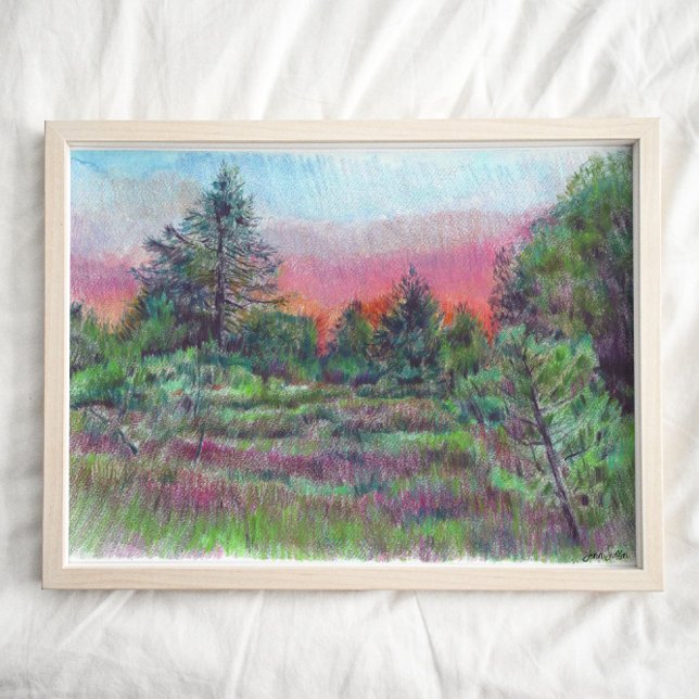 Affiche Beau paysage Art Arbres Art Imprimer (Créateur téléchargé)