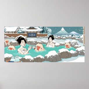 Affiche Beau paysage enneigé en hiver