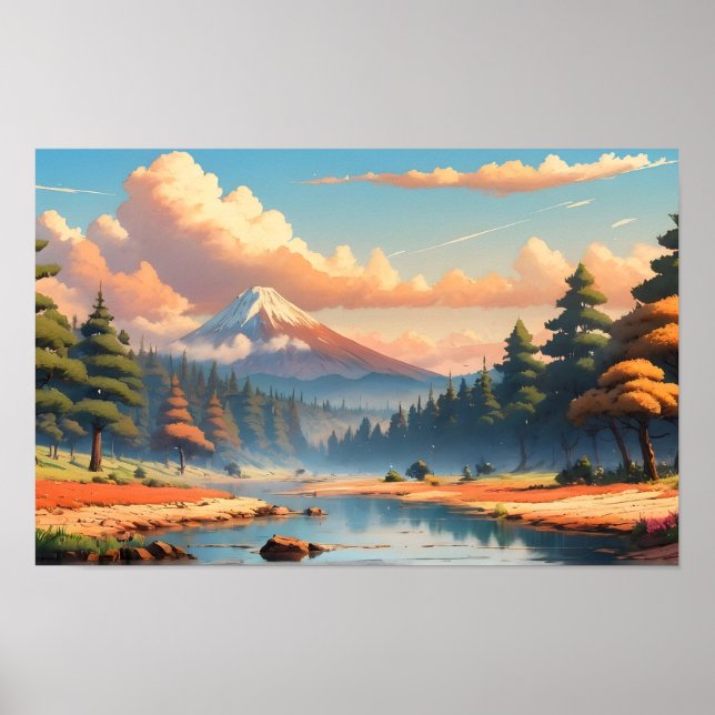 Affiche Beau paysage naturel (Devant)