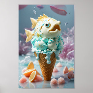 Affiche Beau poisson glacé