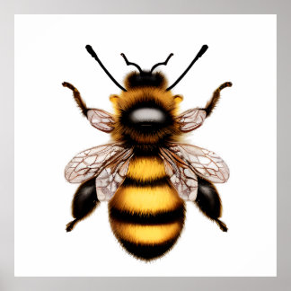 Affiche Beau Portrait d'abeille