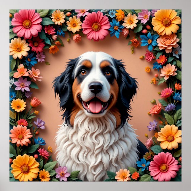 Affiche Beau portrait de chien (Devant)