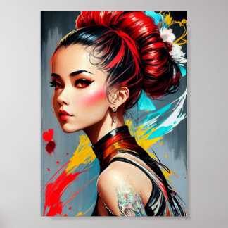Affiche Beau Portrait féminin