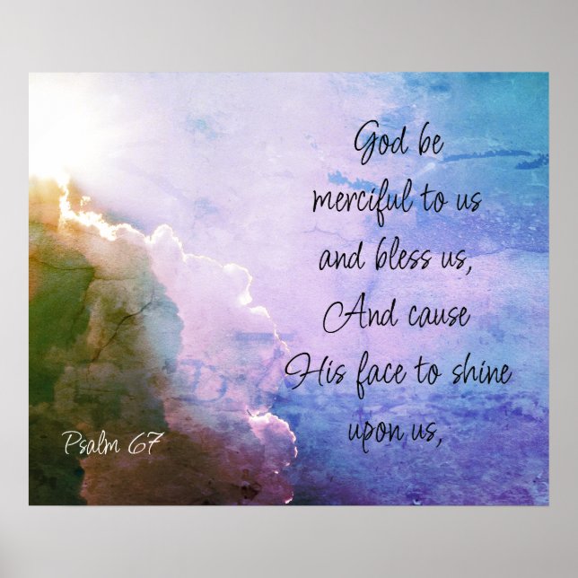 Affiche Beau Psaume 67 Bénédiction sur nous (Devant)
