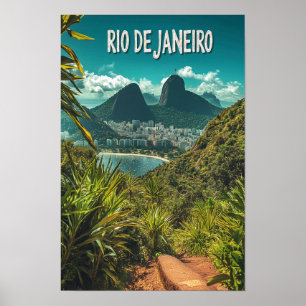 Affiche Beau Rio de janeiro Brésil Travel