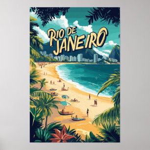Affiche Beau Rio de Janeiro Brésil Voyage