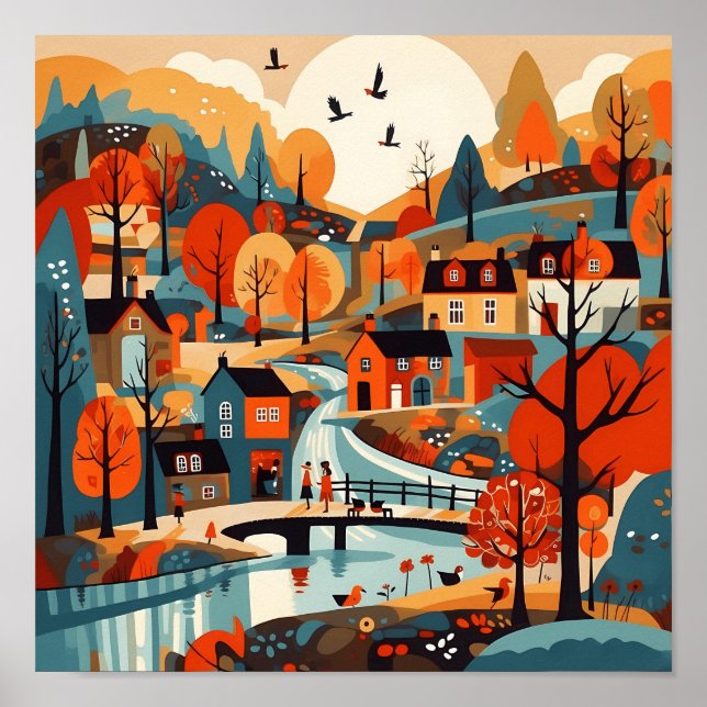 Affiche Beau Scandi Village Art (Devant)