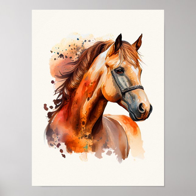 Affiche Beau Sorrel Horse Portrait (Devant)