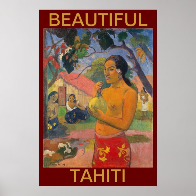 AFFICHE BEAU TAHITI (Devant)
