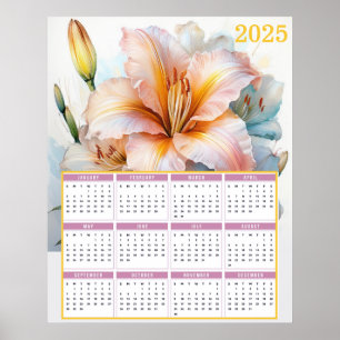 Affiche Beau Tiger Lily 2025 Calendrier