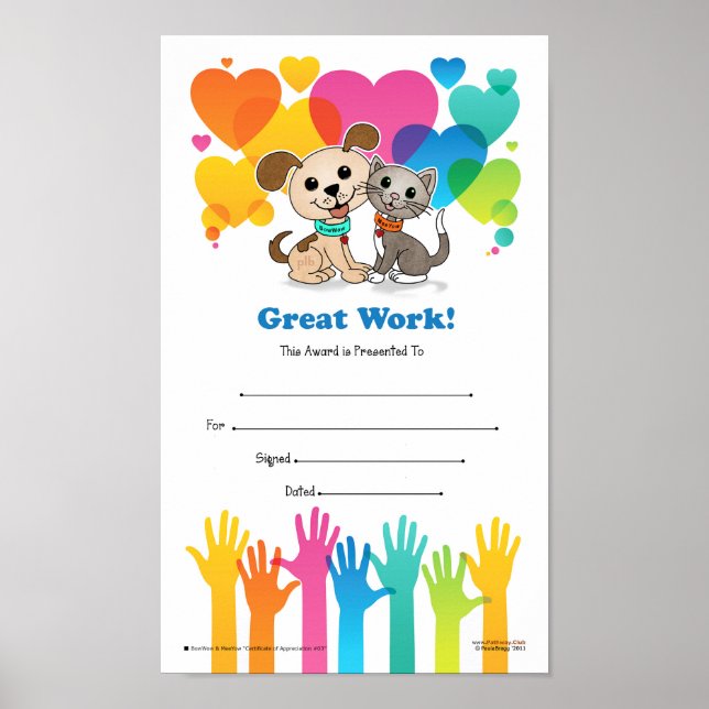 Affiche Beau travail ! (Certificat d'appréciation n° 03) (Devant)