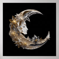 Beau visage dans la lune