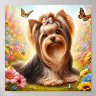 Affiche beau Yorkshire Terrier