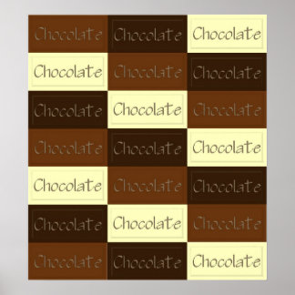 Affiche Beaucoup d'affiches sur le chocolat