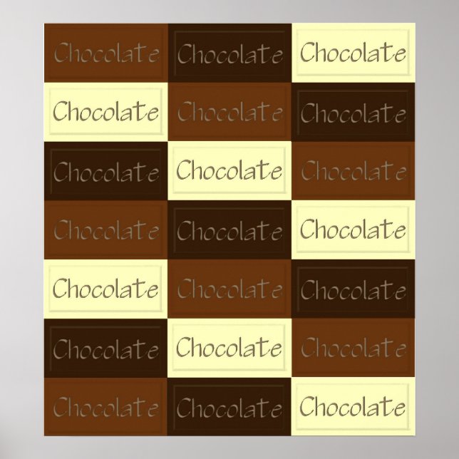 Affiche Beaucoup d'affiches sur le chocolat (Devant)