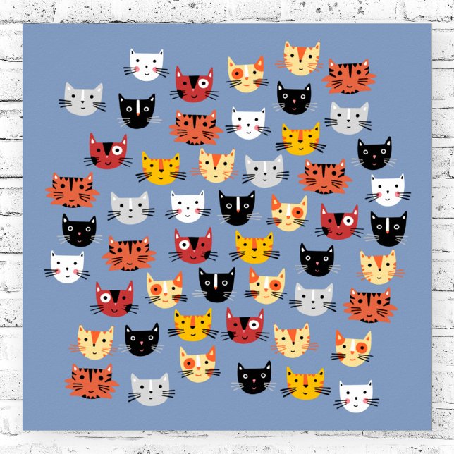 Affiche Beaucoup de chats Kitty (Lots of fun kitty cats poster)