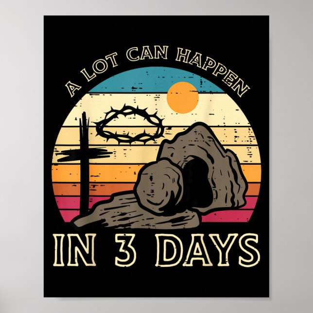 Affiche Beaucoup de choses peuvent arriver en 3 jours Pâqu (Devant)