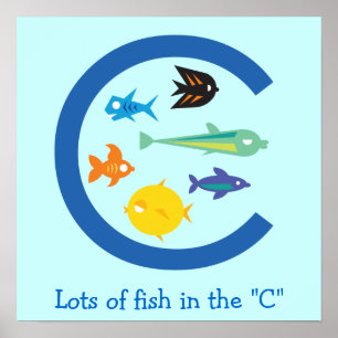 Affiche Beaucoup de poissons dans le "C"