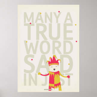 Affiche Beaucoup De Véritables Mots Dit En Jest