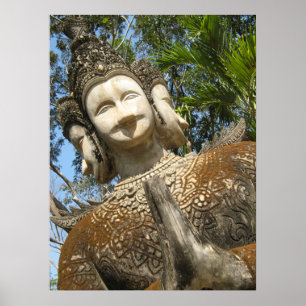 Affiche Beaucoup de visages Wai ... Nong Khai, Isaan, Thaï