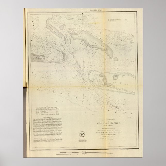 Affiche Beaufort Harbour, NC (Devant)