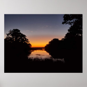 Affiche Beaufort Hilton Head South Carolina Marsh Sunset
