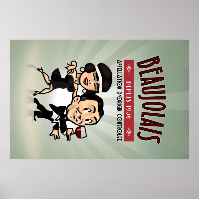 Affiche Beaujolais Wine (Devant)